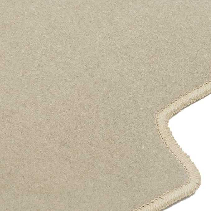 Fit 2011-2016 BMW F10 5-Series 4-Door Sedan Floor Mats Nylon Beige | IKON MOTORSPORTS, Factory Fitment Front & Rear Car Floor Mats Liner Carpets Replacement 4PC, 2012 2013 2014 2015