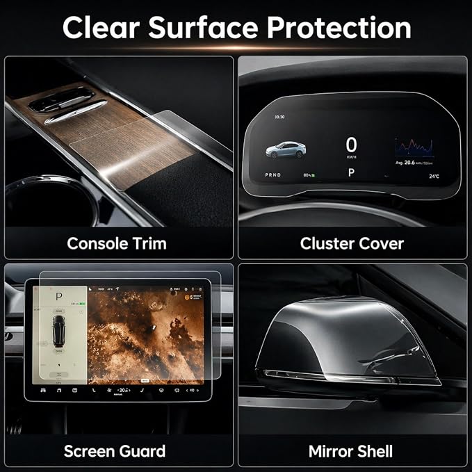 MHOO Car Premium TPH Clear Paint Protection Vinyl Film 7.5Mil Paint Protection Film Gloss Clear Self Healing Auto Bra Vinyl Wrap Invisible Scratches Car wrap (TPH7.5 Mils High-Gloss, 1X5ft)