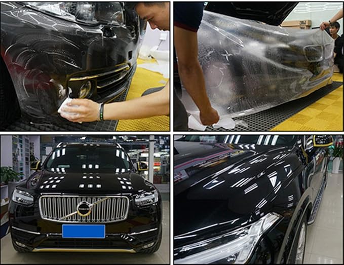 DIYAH Pro-Shield Heavy Duty PPF 72" X 60" / 6 FT X 5 FT - 8.5 mil Thickened Clear Paint Protection Film - Maximum Impact & Rock Chip Defense - Self-Healing Wrap with Tools