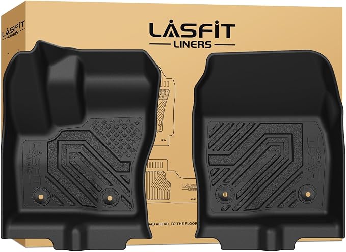 LASFIT Floor Mats for 2014-2021 Ford Transit Connect Vinyl Floor(Not for Carpet) with Floor Posts, All Weather Protector TPE Car Floor Liner for Transit Vans