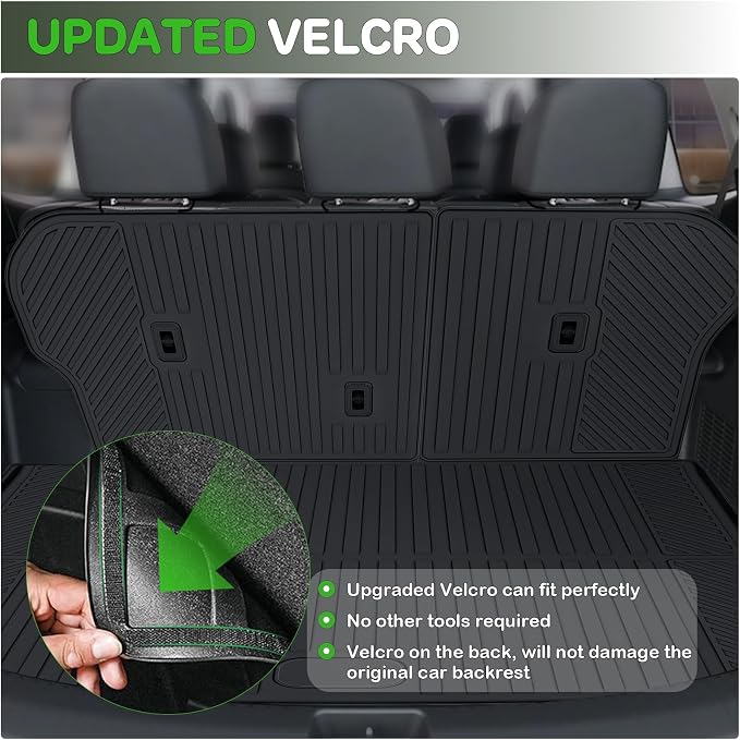 Floor Mats for 2023-2026 Kia Sportage Hybrid Upgrade Trunk Mat with Backrest Mat All Weather TPE Floor Liners Fit for Sportage 2026 Anti-Slip Full Set Car Accessories(Not Fit PHEV)
