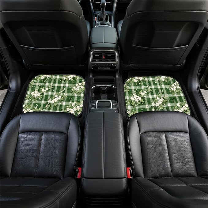 Wildflower Car Floor Mats Set of 4 Colorful Bloom Floral Field Automotive Foot Mats Rugs Carpet for Car Non-Slip Auto Car Accessories Universal Fit Car Accessories for Truck