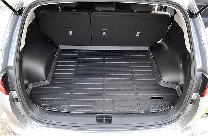 Cartist Custom Fit for Cargo Liner KIA Sportage 2017-2022 (Cargo Tray in Upper Deck Position) All Weather Trunk Mat Anti-Slip Rear Trunk Floor Mat Waterproof TPE