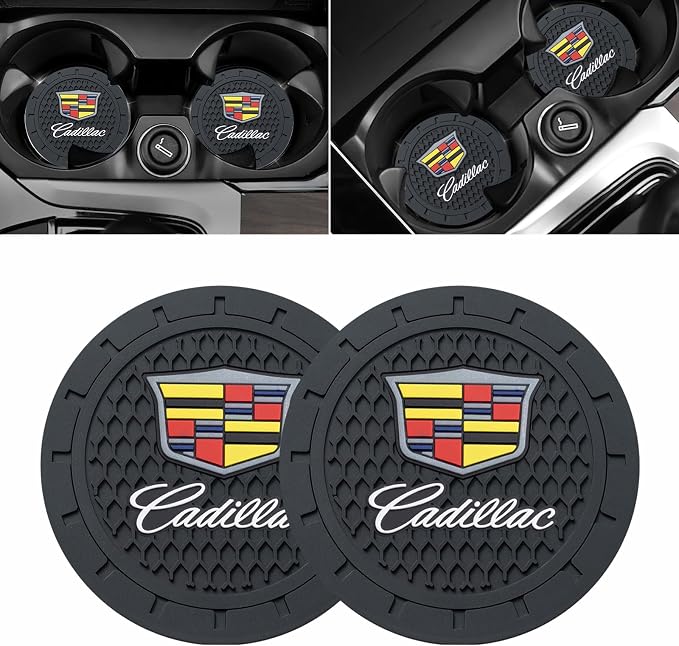 Car Cup Holder Coaster for Cadillac Cupholder Coaster Interior Accessories 2.75in 2Pack