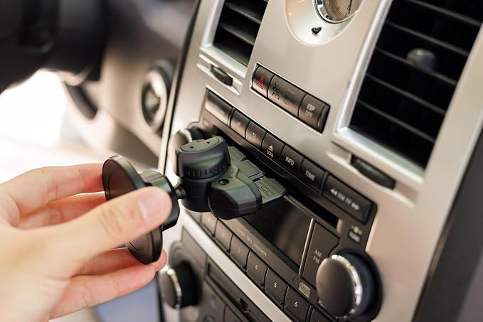 PROfezzion Car CD Slot Magnetic Phone Mount Holder for MagSafe iPhones | Vent Clip Included, No Vibrating, Powerful Magnets Compatible with MagSafe for iPhone 17 16 15 14 13 12 Pro Max & All Phones
