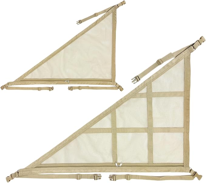 Overhead Mesh Organizer – Car Ceiling Cargo Net, Triangle Roof Storage Pocket | Travel Car Interior Mesh Luggage Net, Double-Layer Ceiling Storage Solution for Camping, Road Trips, Vacations