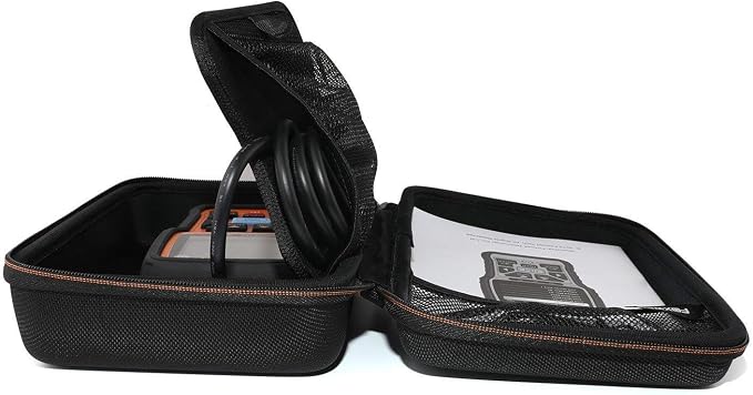 FOXWELL Protective Carrying Case for OBD2 Scanner, Battery Tester, Diagnostic Tools & Cable Storage -Professional OBDII Storage Box for Handle-Size Code Readers