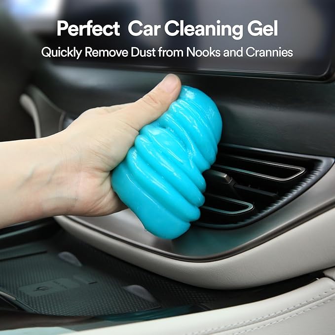 PULIDIKI Car Cleaning Gel Blue and Car Cleaning Putty Blue 2Pack Bundle