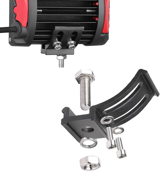 Mounting Brackets for LED Lights, Muto-Beam 2PCS Universal Adjustable Base Brackets for LED Pods Light Bars Bracket for Truck Driving Light Bracket for UTV ATV Car Fog Light