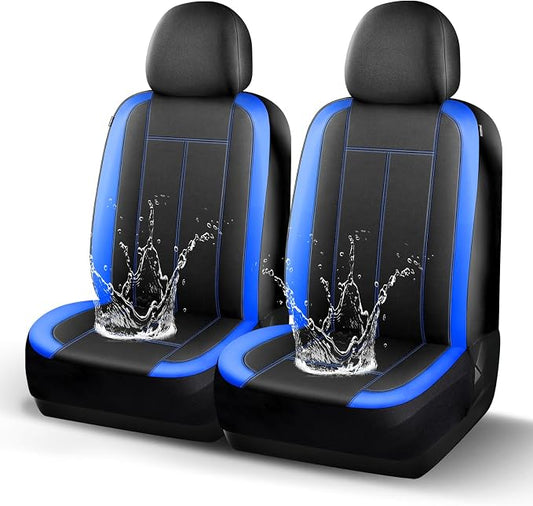 HChengkikz 2 Pack Front Neoprene Car Seat Covers | Waterproof Comfortable Seat Protectors, Airbag Compatible Universal Fit for Sedans, SUVs, Trucks, Vans