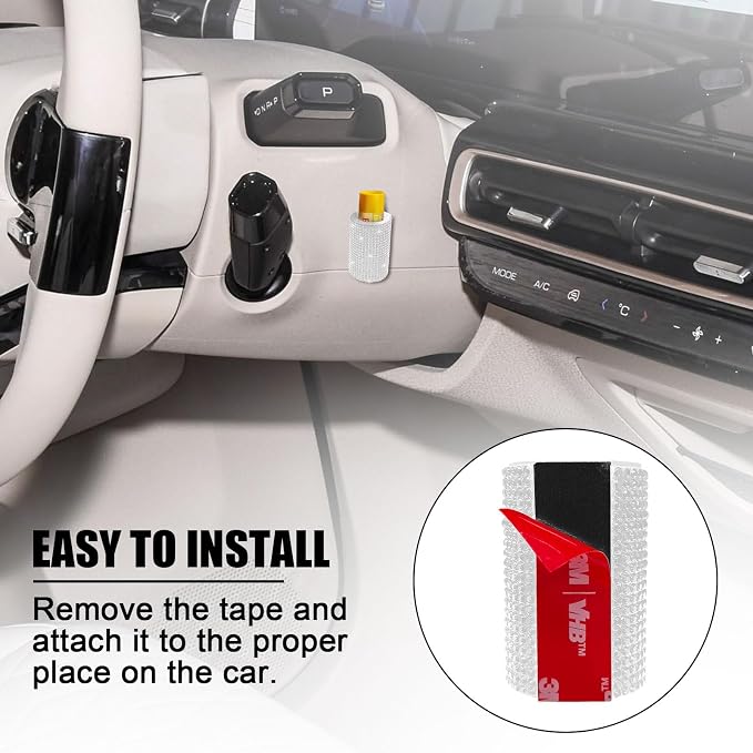 Upright Car Chapstick Holder, Bling Insulating Lip Balm Holder,Rhinestone Car Accessories for Women Interior ,Suitable for Most Vehicles. (White)