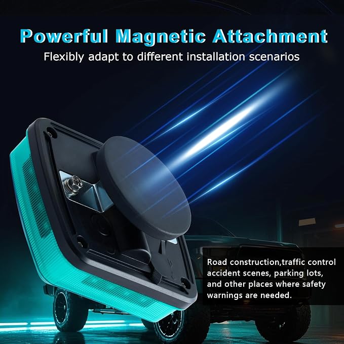 Wireless LED Road Flares, Magnetic Rechargeable Emergency Strobe Warning Lights for Vehicles