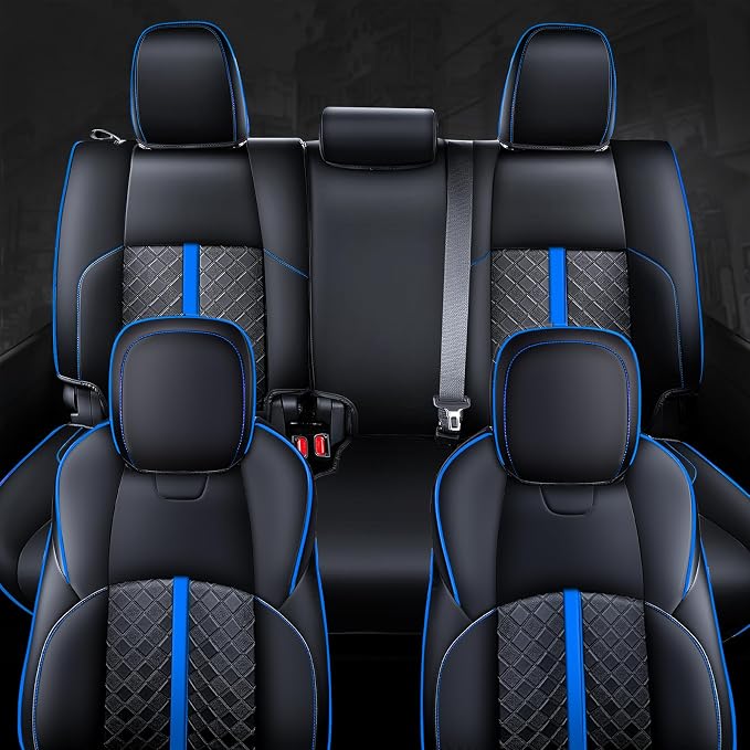 Leather Seat Covers Custom Fit for Tacoma Gen 4th (2024-2026) Double Cab | Custom Fit for SR, SR5, TRD PreRunner, TRD Sport, TRD Off-Road, Limited, Trailhunter - Fully Covered - Fit Like a Glove