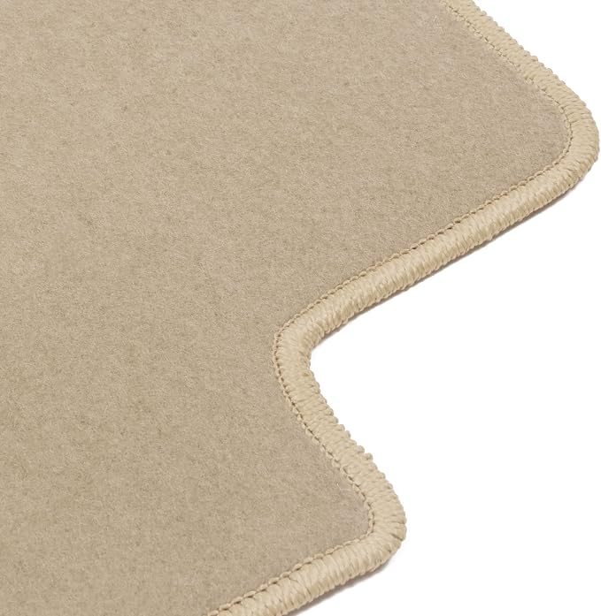 Fit 2008-2017 Mitsubishi Lancer Floor Mats Nylon Beige | IKON MOTORSPORTS, 4PCS Auto Car Front Rear Car Mats Carpets Replacement Factory Fitment 2009 2010 2011 2012 2013 2014