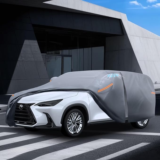 Waterproof Lexus NX300 350 250(2014-2026) Car Cover with Breathable Vents, [Upgrade] Premium Covers with Cotton Liner and Zipper Door, Sun Rain Snow Dust Uv Protection.(Gift with Towel)