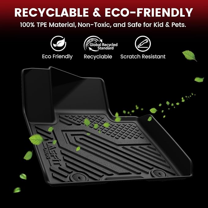 LASFIT Floor Mats & Cargo Mat with Seatback for Hyundai Tucson 2021 2020 2019, All Weather TPE Car Mats Custom Fit Hyundai Tucson 2019-2021 Floor Liners & Trunk Mat with Backrest, Black