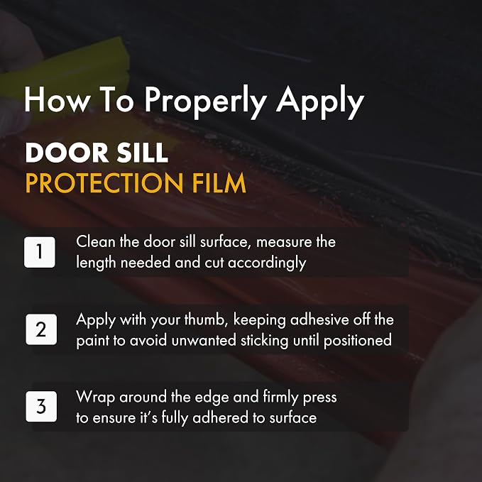 XPEL Clear Universal Door Sill Guard Protection Film, 60" x 2.75", PPF Kit | Door sill guard film helps protect high-traffic entry areas from scuffs, scratches, and everyday wear.