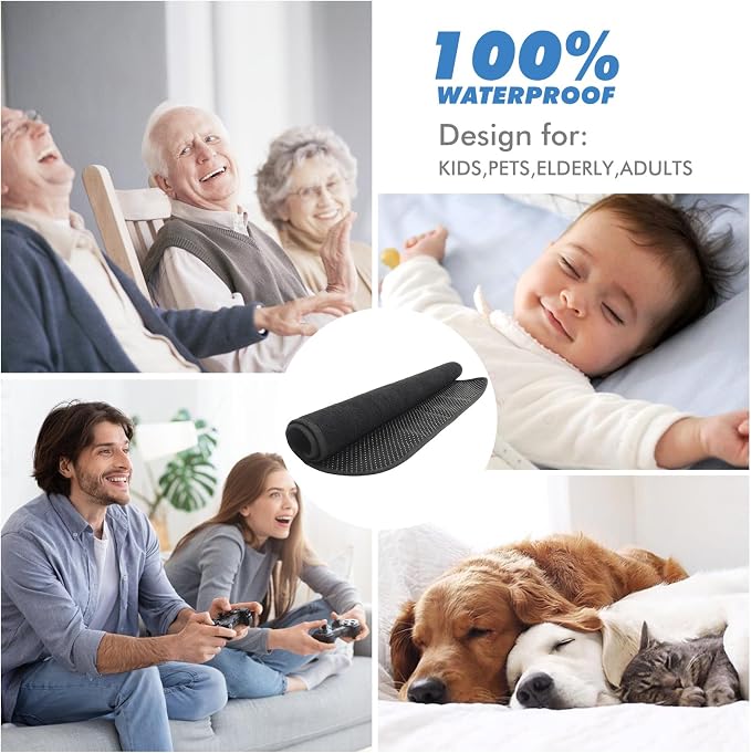 Waterproof Chair Pads for Incontinence,Seat Covers for Elderly, Patients, Kids,Pets-Chair Protectors Covers for Bed, Seat,Car Wheelchair,2 Pack