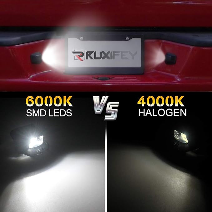 LED License Plate Light Replacement Compatible with Dodge Dakota 1997-2011 Pickup Truck, 6000K White, Pack of 2
