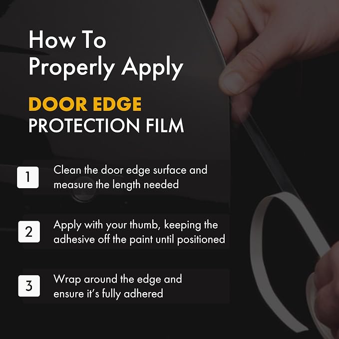 XPEL Door Edge Guard Protection Film Roll, 1/2" x 100' - Car or Truck Doors, Protective Barrier Against Minor Scratches, Paint Chips, Door Edge Impact, and Dings - Prevents Damage and Possible Rust