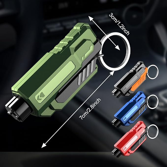 16PCS Car Window Breaker Seatbelt Cutter, Portable 2 in 1 Seatbelt Cutter and Window Glass Breaker Keychain Emergency Escape Tool for Cars