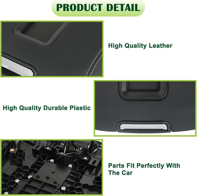 Center Console Armrest Lid w/o Steel Bracket Black Compatible with 2014-2020 Chevrolet Chevy Avalanche Silverado Suburban Tahoe GMC Sierra Yukon XL Replaces 0227083AA