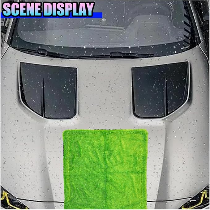 15"×15" Car Drying Towel, 1400 GSM Extra Large Microfiber Cleaning Towel with Twisted-Loop Technique, Ultra Absorbent & Scratch-Free Drying Cloth for SUV Truck RV, Machine Washable (40x40cm)