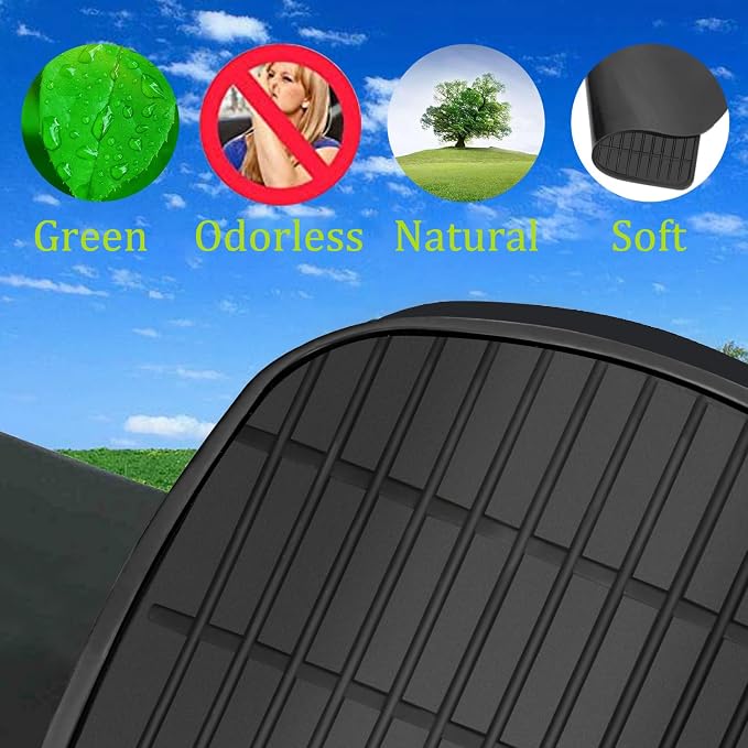 Car Floor Mats Custom Fit for Toyota Corolla Cross 2022-2025 (Not Fit Toyota Corolla) Black Rubber Auto Liner Mats All Weather Protection Odorless