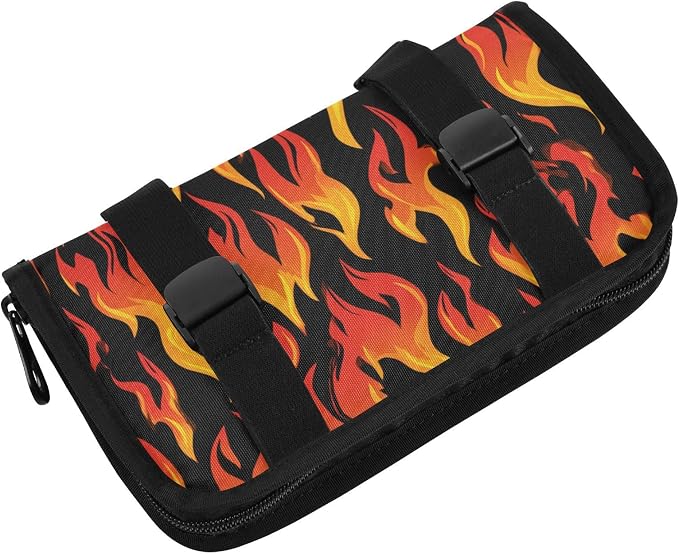 Car Tissue Holder Car Napkin Holder Tissue Box Dispenser Storage Case Sun Visor Mask Holder Accessories with Adjustable Straps Reusable Refillable Gradient Orange Red Flame