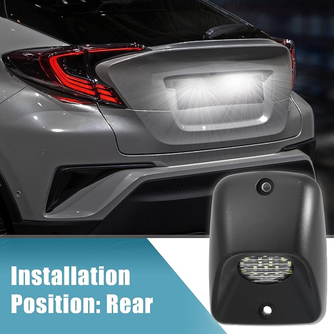 X AUTOHAUX LED License Plate Light Tag Lamp Assembly for Toyota Tacoma 1995 1996 1997 1998 1999 2000 2001 2002 2003 2004 Full LED Rear Number License Plate Lamp White Light 2pcs