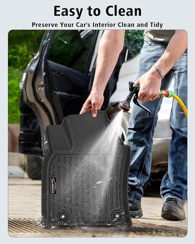 Floor Mats Custom for Toyota Camry 2025 (Include Hybrid) | All Weather TPE Rubber Floor Liners, Cargo Liner Full Set for Camry Accessories, Black