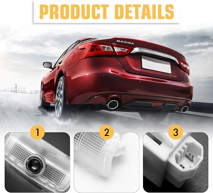 2PCS Car Door Lights Logo for Patrol 2012-2018, Puddle LED Welcome Accessories, Courtesy Ghost Shadow Light