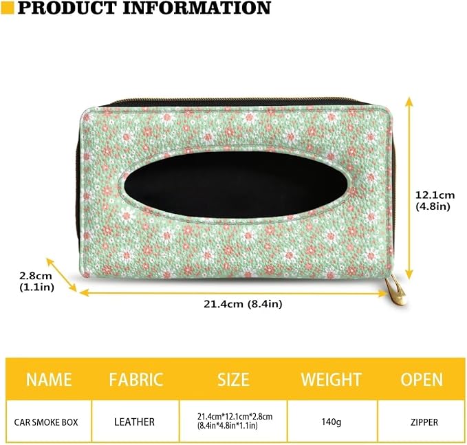 Daisy Flower Car Visor Tissue Holder Daisy Flower Leather Tissue Holder Car Mask Holder Car Accessories