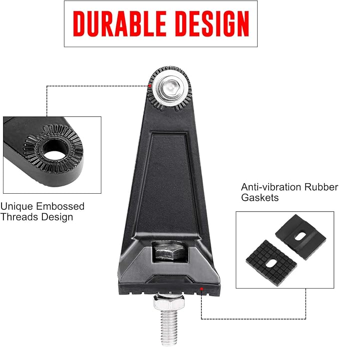 Light Bar Mounting Brackets, Side Mount Bracket Kit for Dual/Triple/Quad Row Straight or Curved LED Light Bar from 6 inch up to 52 inch Universal for Truck ATV UTV Off Road - 2 Pack