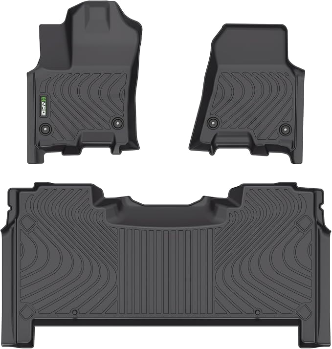 HAFIDI® Floor Mats Fit for 2025 2026 Dodge Ram 1500 Crew Cab | Dodge Ram 1500 Crew Cab Under-seat Storage, All Weather Protection TPE Floor Liners, Custom Exact Fit, Raised Edge Design，