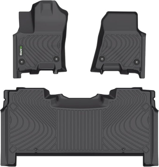 HAFIDI® Floor Mats Fit for 2025 2026 Dodge Ram 1500 Crew Cab | Dodge Ram 1500 Crew Cab Under-seat Storage, All Weather Protection TPE Floor Liners, Custom Exact Fit, Raised Edge Design，