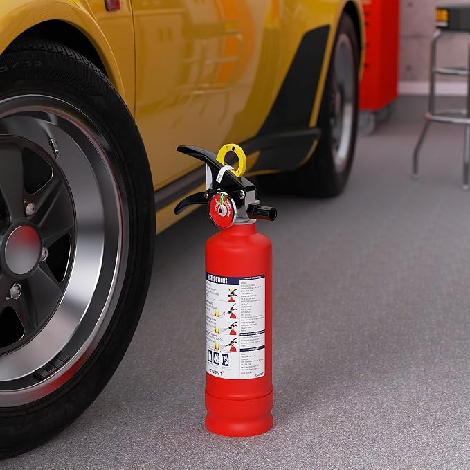 Ougist Pro Home Fire Extinguisher, 1-A:10-B:C, 2.5 lb Dry Chemical, 2 Pack | ABC Fire Extinguisher for Small Household, Kitchen and Garage Fires with Quick-Release Handles for Easier Emergency Use