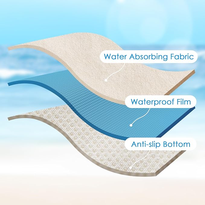 Waterproof Car Seat Cover Bench Beige Full Size Universal Fits Car Sweat Towel for Trucks SUV Van Rear Car Seat Protector Protector Cloth Seats Pack of 1
