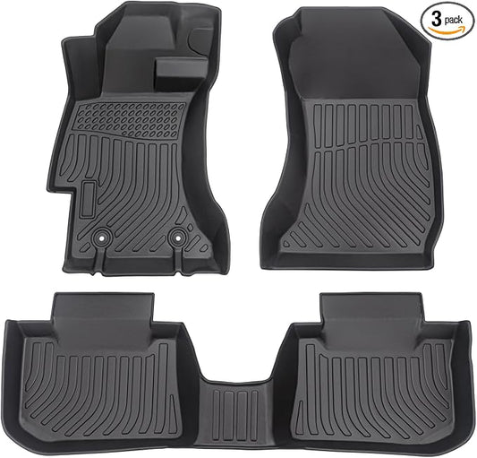 All Weather Rubber Car Floor Mats Compatible with 2012-2016 Subaru Impreza TPE Rubber Full Set Includes 1st 2nd Row Front Floor Mat (for 2012-2016 Subaru Impreza)
