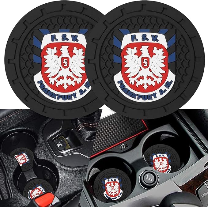 Cup Holder Insert Coaster for FSV Frankfurt UEFA UCL Fans,Anti Slip Car Cup Coaster Interior Accessories