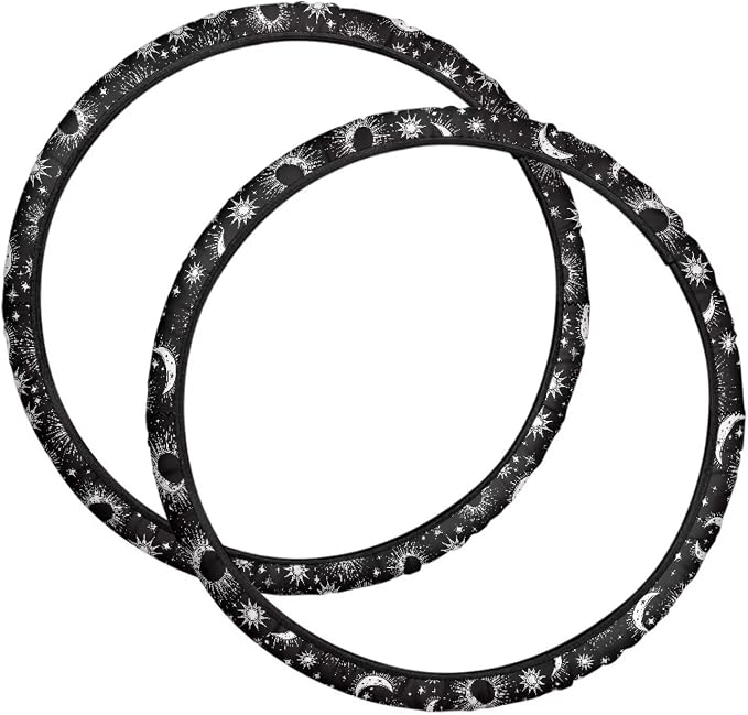 Moon Sun Wheelchair Wheel Covers Non-Slip Wheelchair Accessories Tyre Covers to Protect Floors Carpets Fits 24" Wheels Set of 2 Pairs