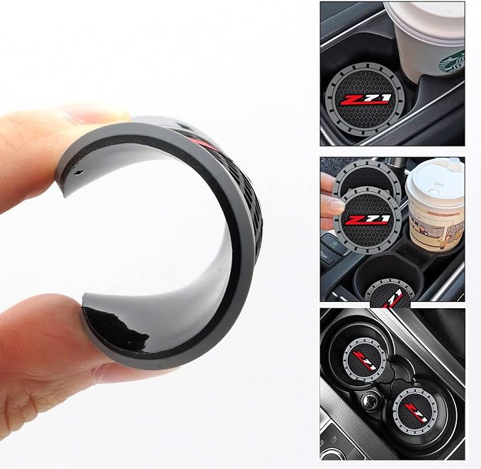 Car Cup Holder Coaster for Chevy Z71 Colorado Silverado Series Cupholder Coaster Interior Accessories 2.75in 2Pack