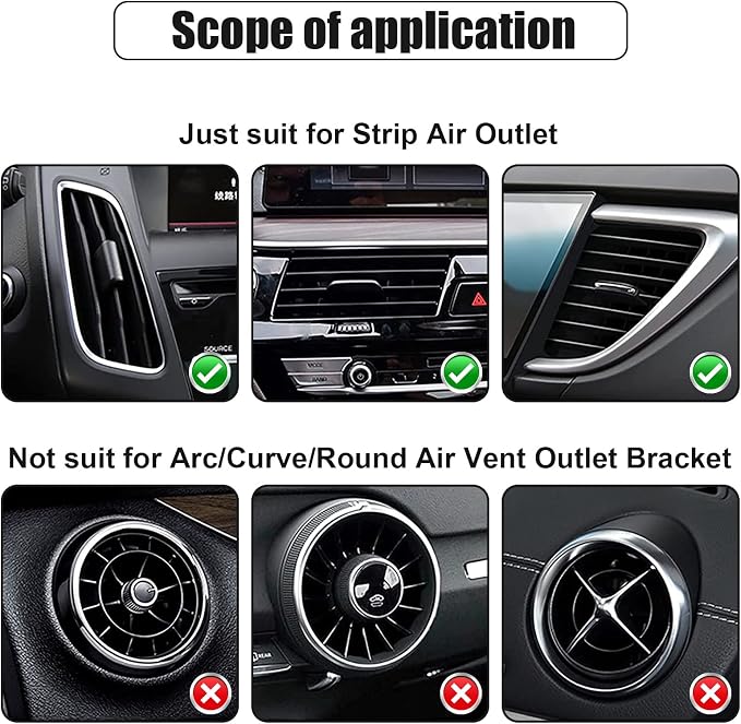20 Pieces Universal Car Air Conditioner Vent Trim Decoration Strip Accessories, Waterproof Flexible Shiny Auto Car Interior Accessories for All Air Vent Outlets