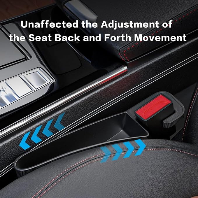 Car Seat Gap Filler, 2 Pack, Universal Car Gap Seat Filler | Seat Gap Filler Organizer for Cars & SUVs, Prevents Items from Falling, Space-Saving Storage for a Clutter-Free Interior