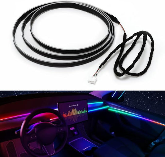 Dreamcolor Acrylic Interior Car LED Strip Light 43-inch, Fits Dreamcolor Main Controller and Sub-Controller Kit (Not Included)