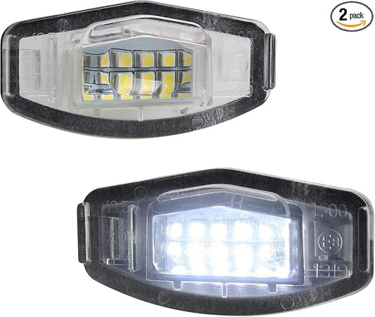 NDRUSH LED License Plate Light Tag Lights Compatible with Honda Accord Civic Sedan Odyssey Pilot Acura, 6000K White, Pack of 2