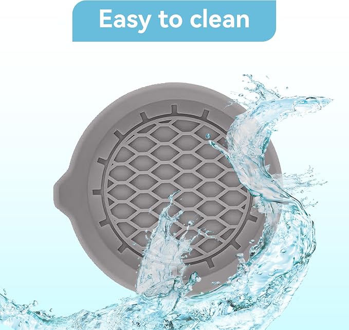 4PCS Car Cup Holder Coasters, Silicone Non-Slip Vehicle Cup Recessed Mats, Sift-Proof Automotive Interior Drink Insert Decor Accessories, Universal for SUV, Sedan, Truck (Gray)