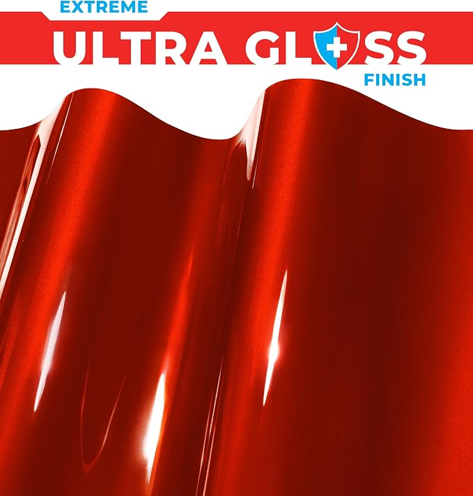 ColorFusion PPF by VViViD, Gloss Sinister Red Dry Apply PPF Vinyl Car Wrap Roll 10ft x 5ft