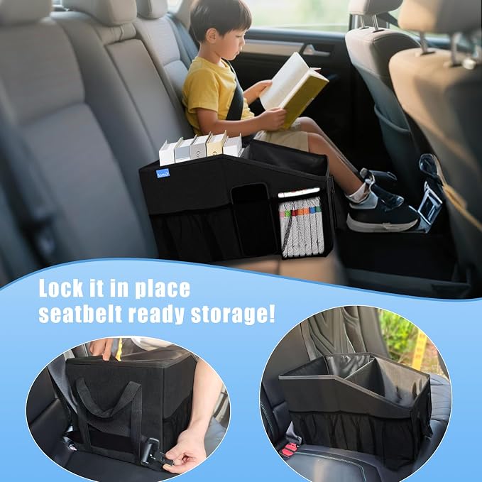 Smof Car Organizer- Car Seat Organizer for Front Seat Back Seat | High Road CarHop Front Seat Car Organizer with Car Cup Holder, Passenger Seat Tray