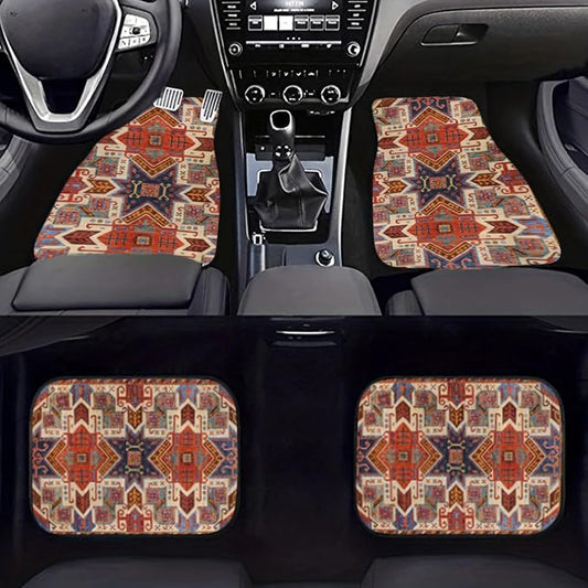 Car Floor Mats Non-Slip Automotive Floor Mats All-Weather Front Rear Car Floor Foot Mat Sets of 4 Pieces Foot Mats Rugs Carpet for Car Trucks SUV Sedans (NO.40)
